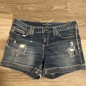 Maurices Women's Jean Shorts - Dark Blue